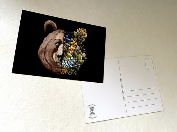 Karhun Kasvot -postikortti