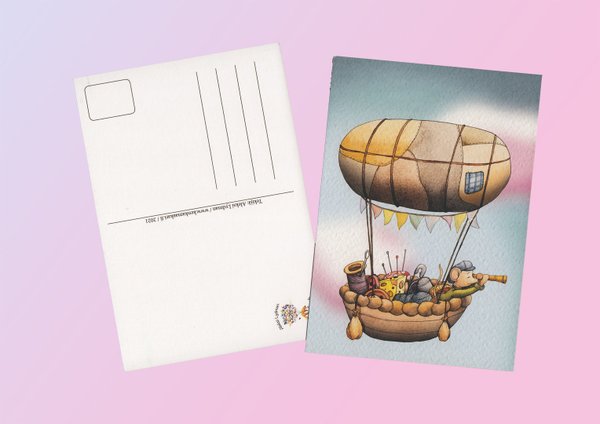Ompelukori -postikortti