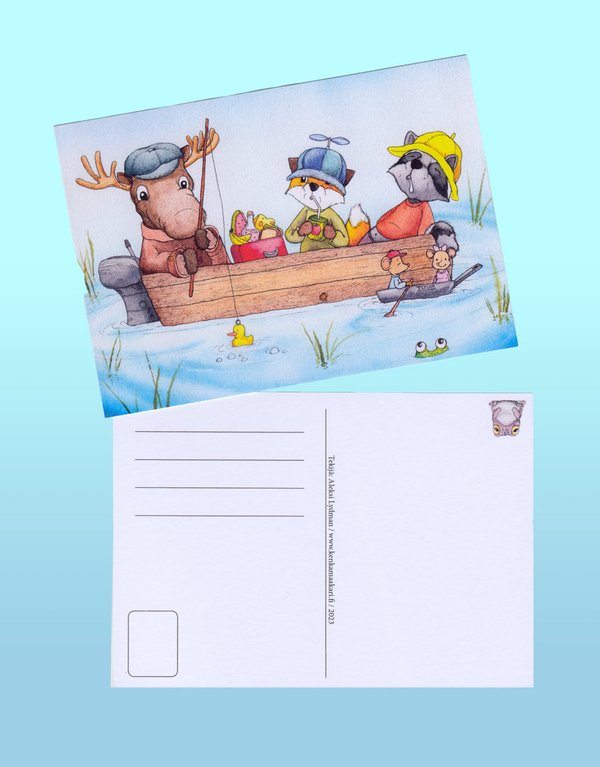 Kalastajat -postikortti / A6