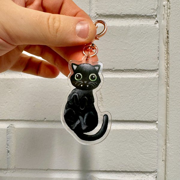 Mustan Kissan Masu Avaimenperä / 6 cm